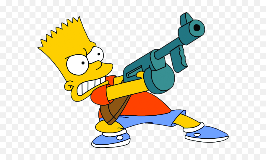 Bart Simpson Psd Official Psds - Bart Simpson With Gun Png,Bart Simpson Png