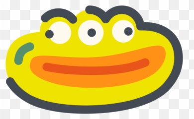 Emoji Eyes Freak Frog Three Icon - png