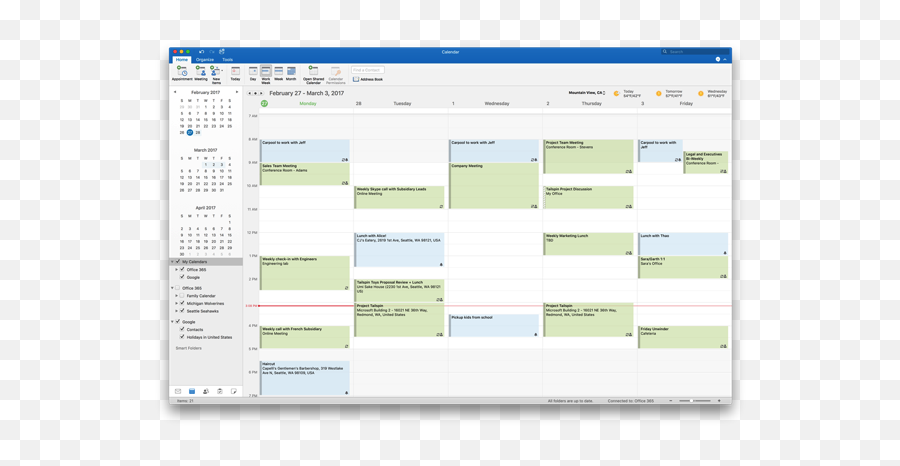 Outlook 2016 For Mac Gets Google Calendar And Contacts - Outlook Calendar Png,Google Calendar Png
