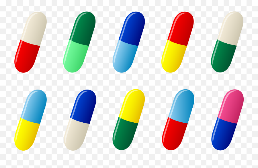 Tablet Transparent Png Clipart - Capsule Pill Clipart,Medication Png