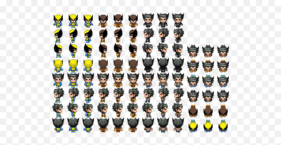 Wolverine Inspired Sprite - Character Set Rpg Maker Mv Png,Rpg Maker Mv Icon Generator
