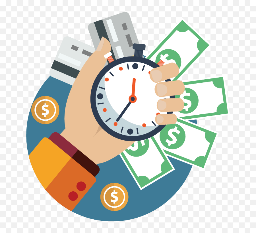 Losing Money Png Transparent - Time Money Png,Clock Transparent Png