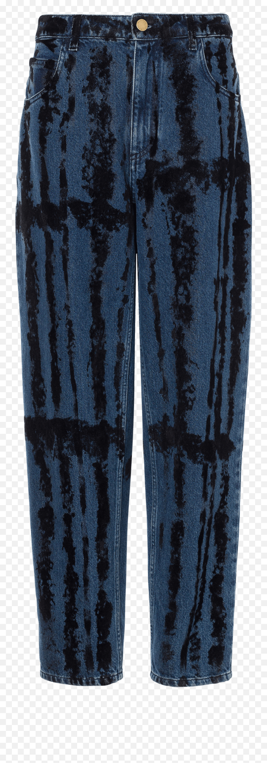 Black Flock Cage Denim Trousers - Sweatpants Png,Hollister Pink Icon Sweatshirt