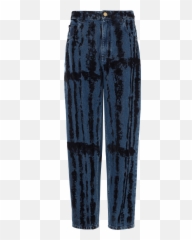 Black Flock Cage Denim Trousers - Sweatpants png