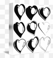 Black And White Hearts By Sw Photography - Heart png