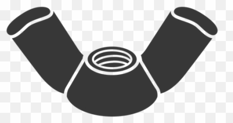 Black Wing Nut Cut Out Transparent Png U0026 Svg Vector - Svg