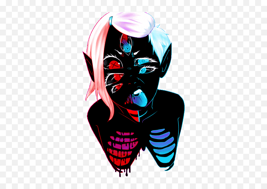 Body Horror Stickers For Android Ios - Neko Drawing Png,Horror Transparent