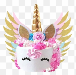 Happy Birthday Cake Photos Colorful Party Decorations Set Unicorn With Gold Wings - Buy Unicorn With Gold Wings Birthday Cakehappy Unicorn Cake For Baby Shower Png,Gold Wings Png