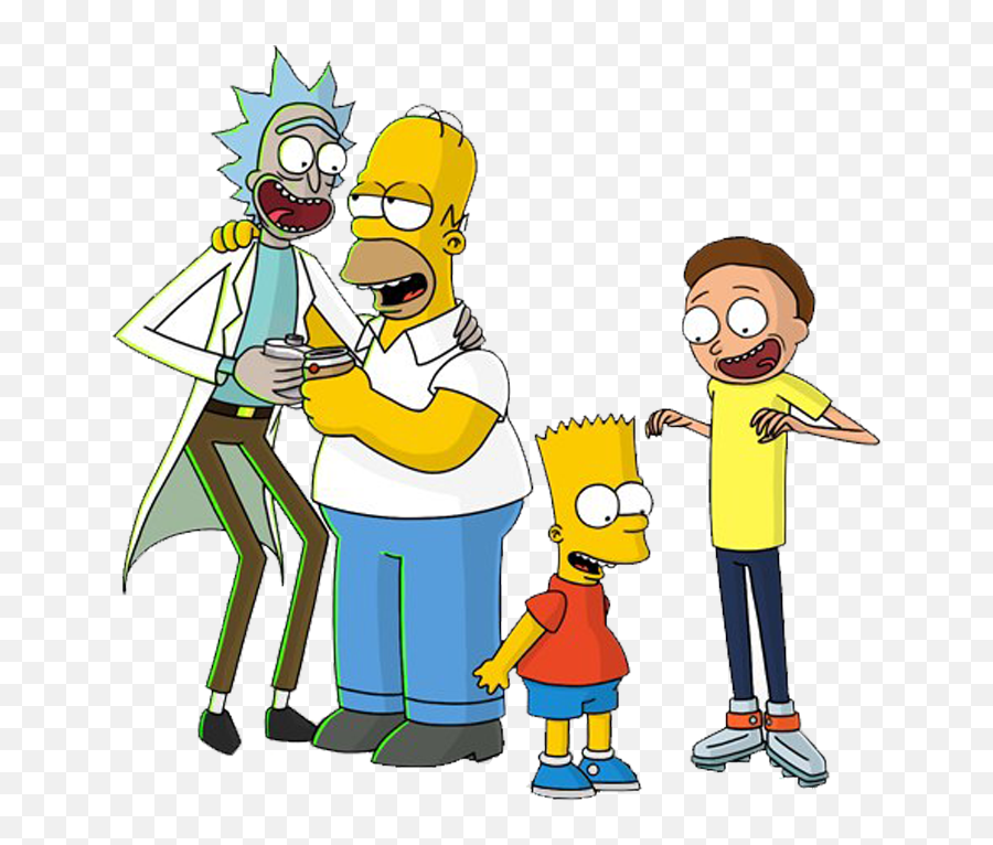 Cartoon Packs U2013 Geekyprints - Rick Sanchez And Homer Simpson Png,Simpsons Icon