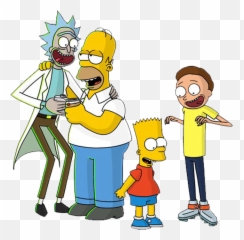 Cartoon Packs U2013 Geekyprints - Rick Sanchez And Homer Simpson png