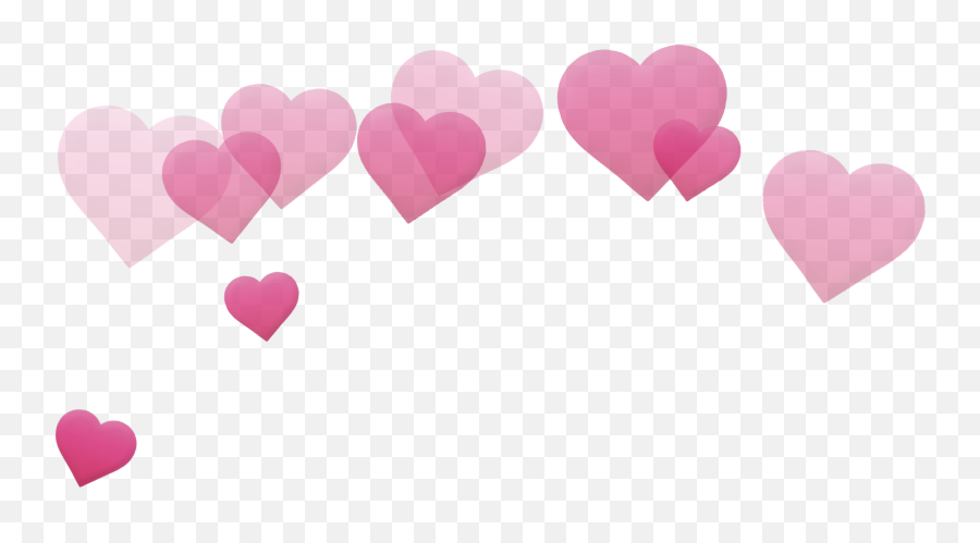 Heart Crown Png - Transparent Photobooth Hearts Png,Pink Hearts Png