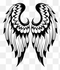 Angel Wings Black And White Transparent - Clipart World Silhouette Angel Wings Vector png
