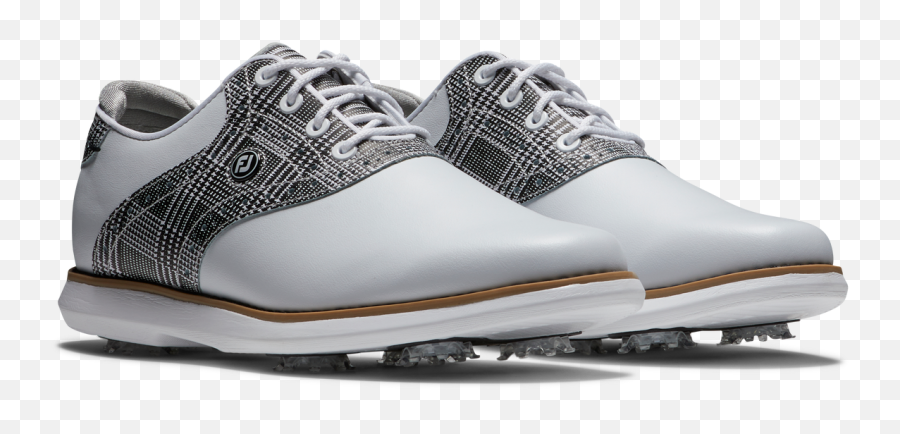 Footjoy Womenu0027s Traditions - Whitegrey Golf Shoes Footjoy Traditions Golf Shoe Png,Footjoy Icon Spikes
