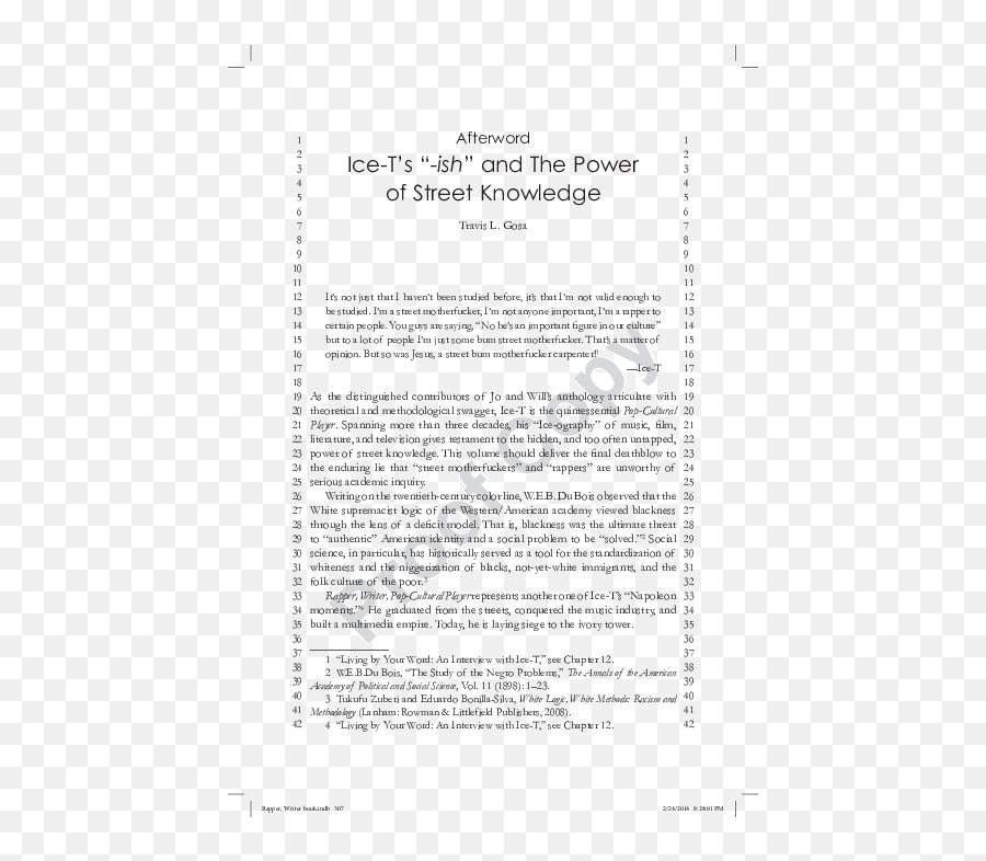 Pdf Ice - T And The Power Of Street Knowledge Travis Gosa Document Png,Def Jam Icon Ti