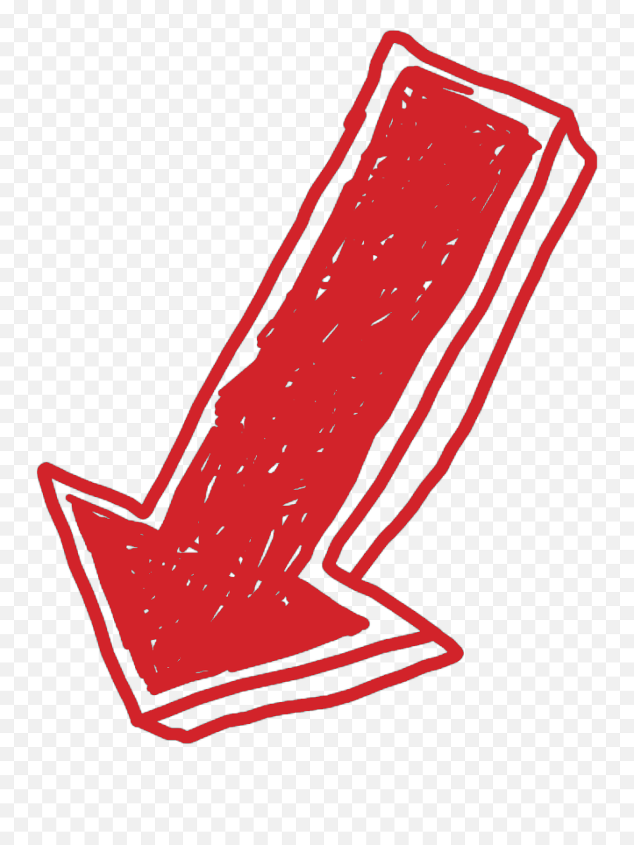 Download Hd Red Arrow - Fleche Dessin Transparent Png Image Arrow Down Doodle Png,Red Down Arrow Icon