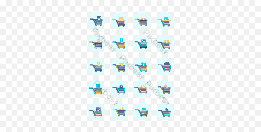 Shopping Cart Consumption Theme Icon Creative Vector V1 - Vertical Png,Cart Icon Vector