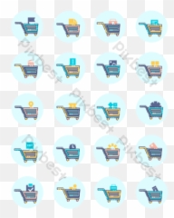 Shopping Cart Consumption Theme Icon Creative Vector V1 - Vertical png