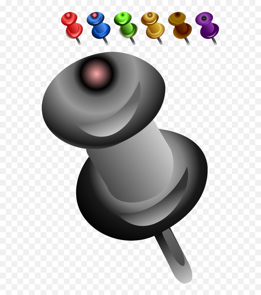 Push Pin Gray Png Svg Clip Art For Web - Download Clip Art,Pushpin Icon Free