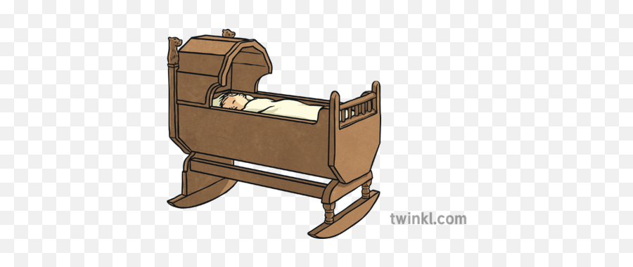 Baby In Crib Illustration - Twinkl Twinkl Crib Png,Crib Png