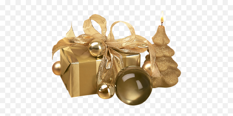 Touching Hearts Presents Tube - Christmas Gift Gold Png Gift,Present Png