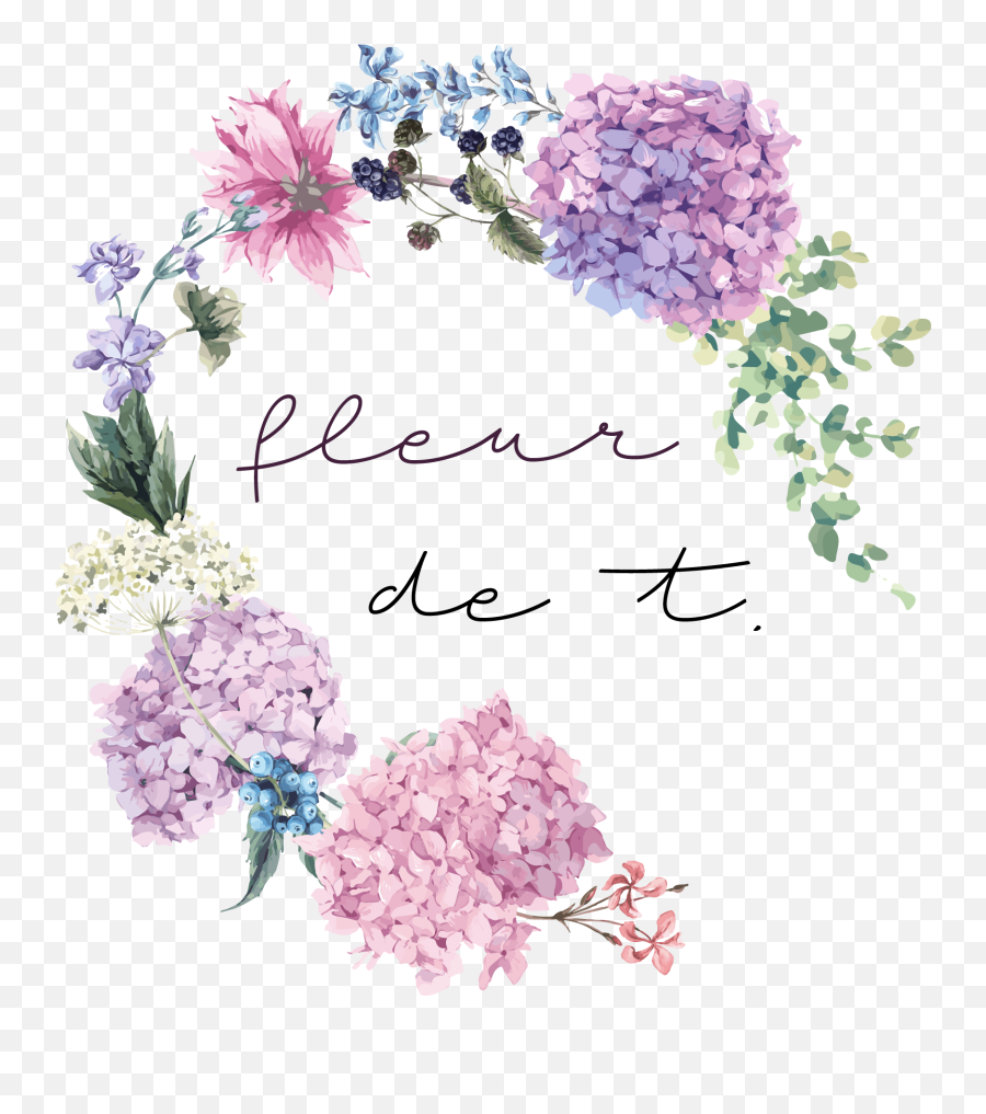 Fleur De T Weddings Florist Freelance Midlands - Floral Greeting Card With Blooming Hydrangea Vector Png,Wedding Flowers Png