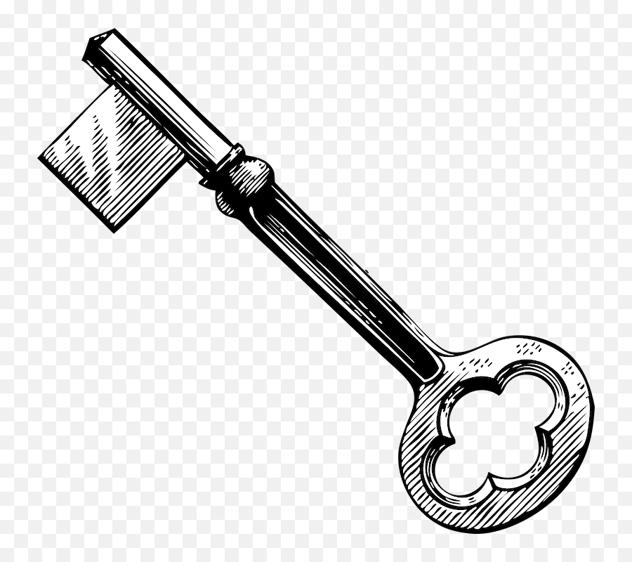 Skeleton Key Clip Art - Skeleton Key Clip Art Png,Key Clipart Png