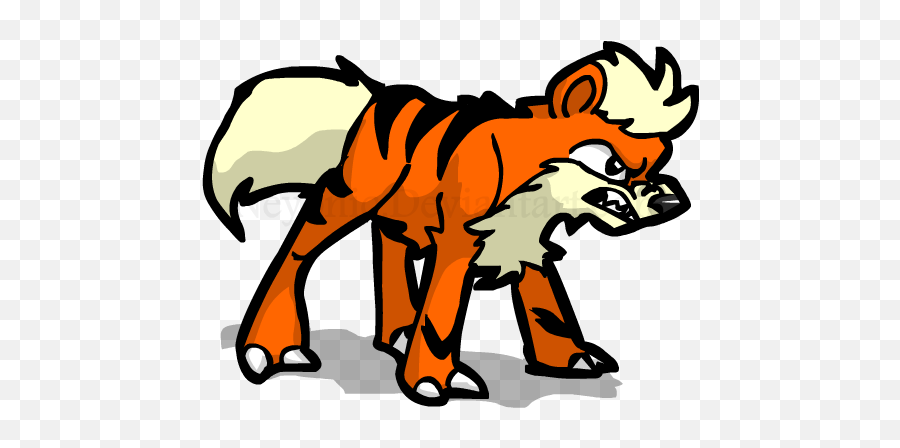 Download Hd Battle Ready Growlithe - Clip Art Png,Growlithe Png