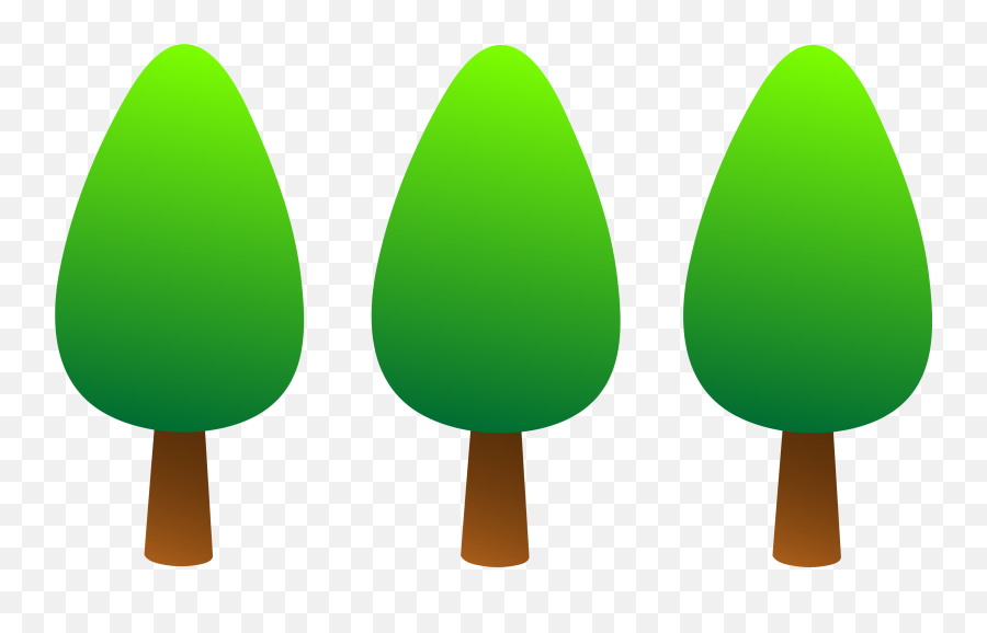 Cute Round Green Trees - Simple Cartoon Tree Clipart Png,Simple Tree Png