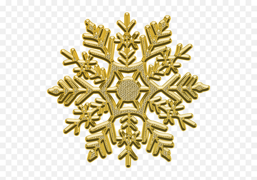 Snowflake Pattern Decor - Copos De Nieve Dorados Png,Snowflake Pattern Png