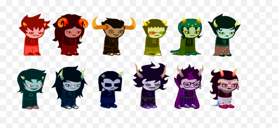 All Trolls Homestuck Png Image With No - Zodiac Homestuck Trolls,Homestuck Png