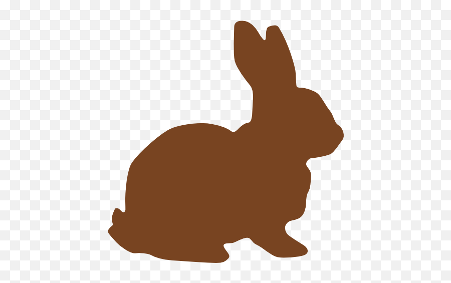 Clipart Easter Chocolate - Transparent Rabbit Silhouette Png,Chocolate Bunny Png
