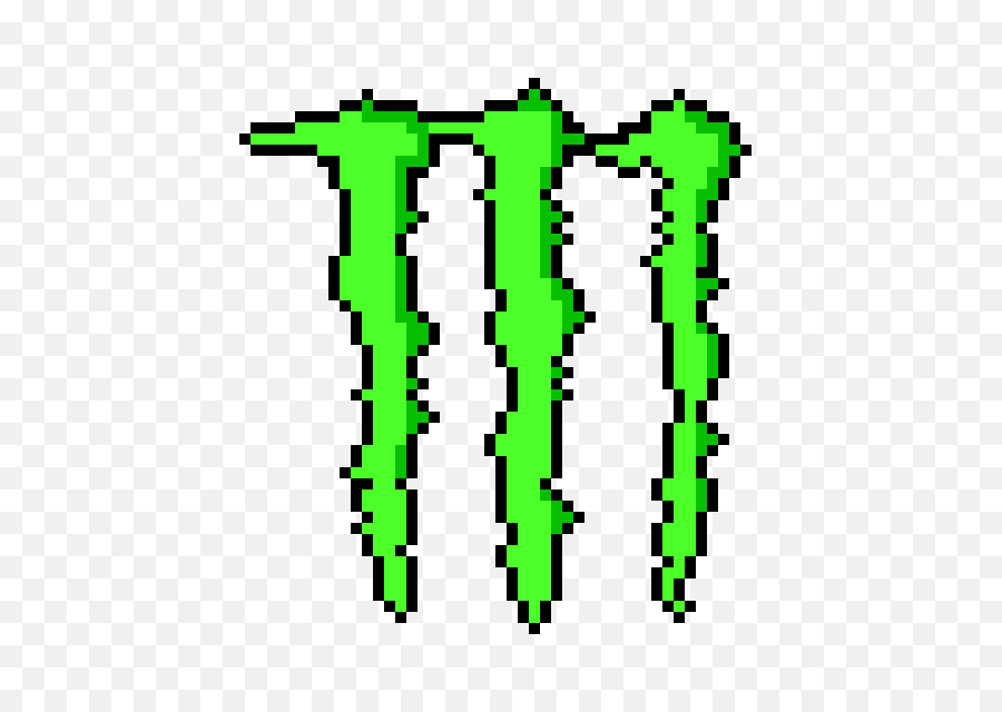 Download Monster Logo - Minecraft Pixel Art Monster Logo Png Monster Energy Pixel Art,Minecraft Logo