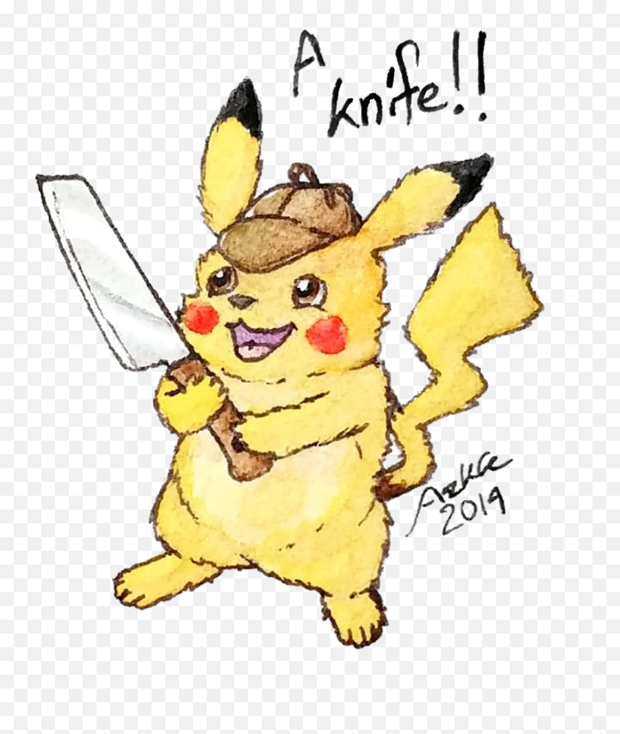 Detective Pikachu Who Gave Baby Knife - General Sfw Cartoon Png,Detective Pikachu Png