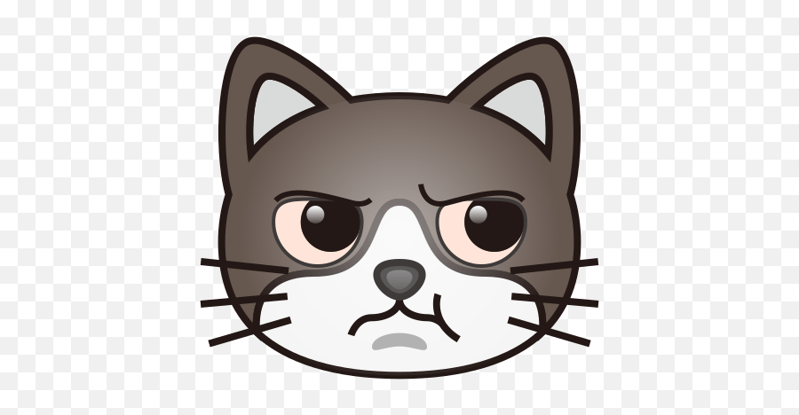 Pouting Cat Face Emoji For Facebook Email U0026 Sms Id - Kitten Emoji Png,Cat Face Png