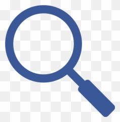 Blue Magnifying Glass Icon Png - Search Vector