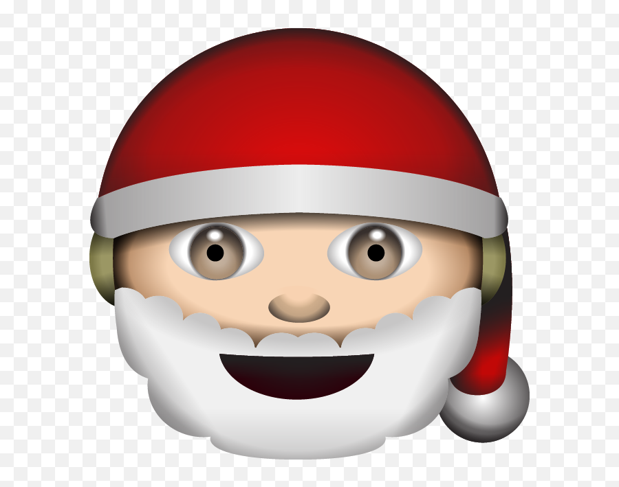Download White Santa Claus Emoji - Santa Claus Emoji Transparent Png,Santa Claus Face Png
