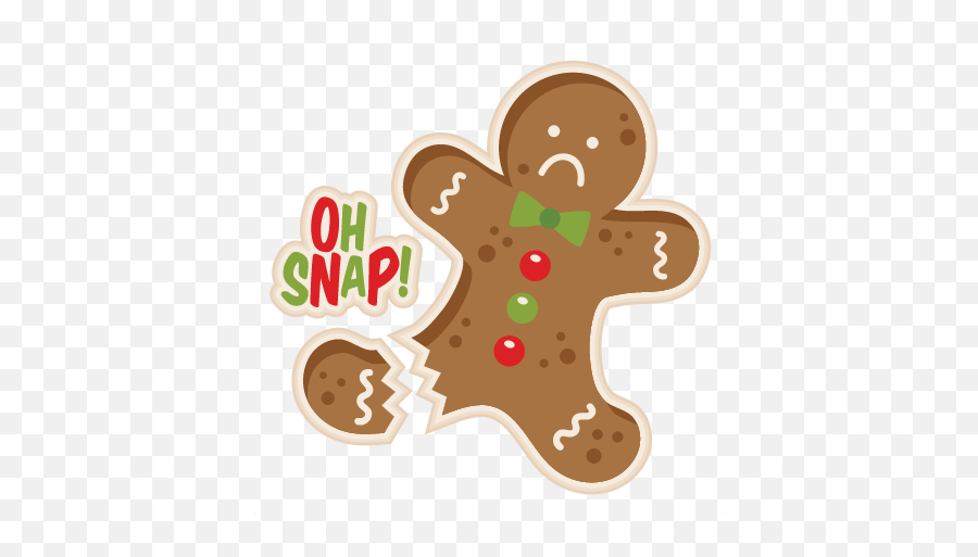 Svg Scrapbook Cut File Cute - Oh Snap Gingerbread Man Png,Gingerbread Man Png