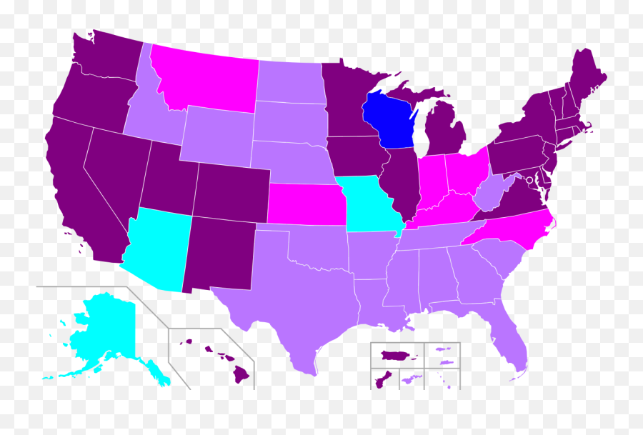 Lgbt Employment Discrimination Law - Blank Wikipedia Us Map Png,United States Map Transparent Background