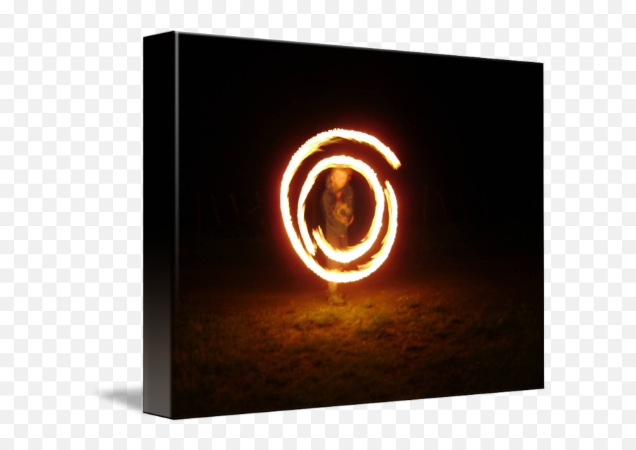 Fire Poi Circle Danger Flame By Campbell Potter - Neon Png,Flame Circle Png