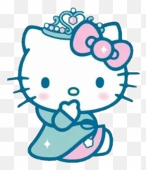 Hellokitty Hellokittysticker Princess Ka 1553554 - PNG Transparent Kitty Clipart