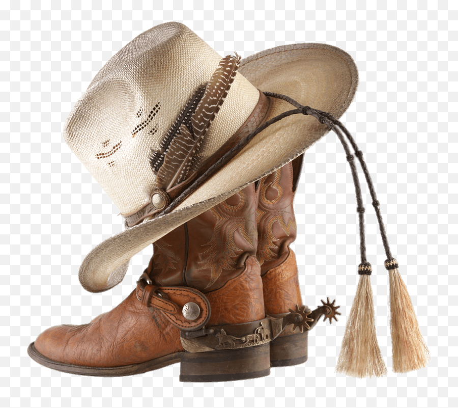Cowboy Boots And Hat With Tassels - Transparent Cowboy Boots Png,Cowboy Boot Png