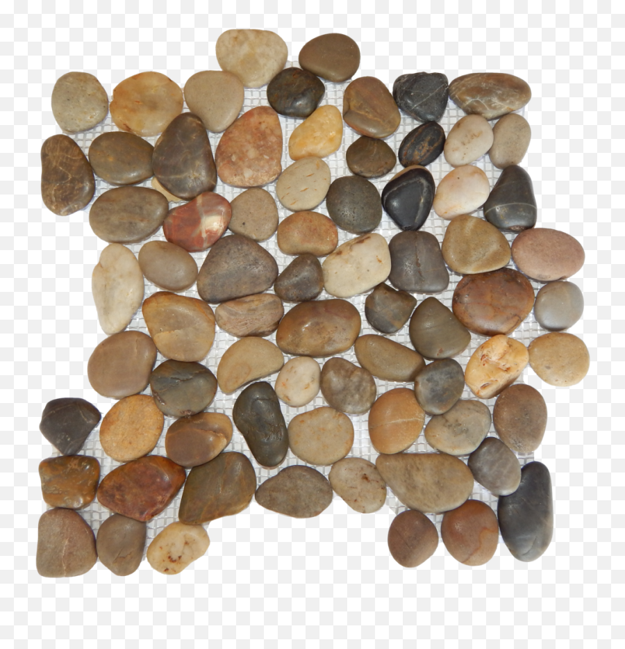 Rounded Polished Pebble Mosaics - River Pebble Tiles Png,Pebble Png