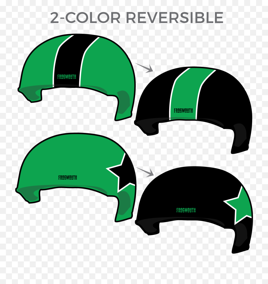 Diamond State Roller Derby Pair Of 2 - Color Reversible Helmet Covers Frogmouth Roller Derby Png,Diamond Helmet Png