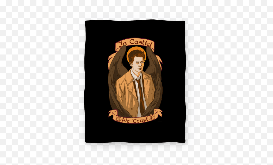 In Castiel We Trust Blanket Blankets - Fictional Character Png,Castiel Png