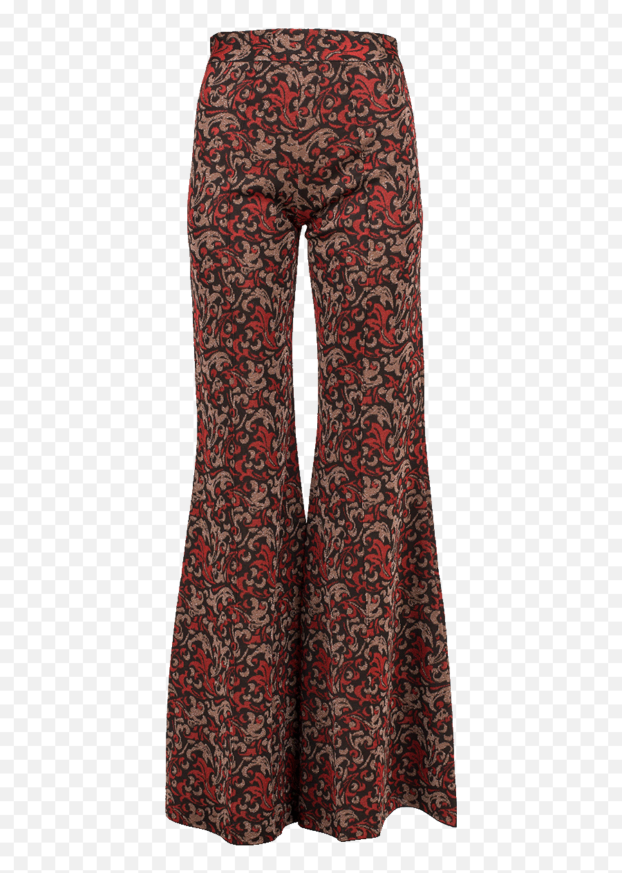 Baroque Jacquard Knit Flare Pant - Full Length Png,Red Flare Transparent