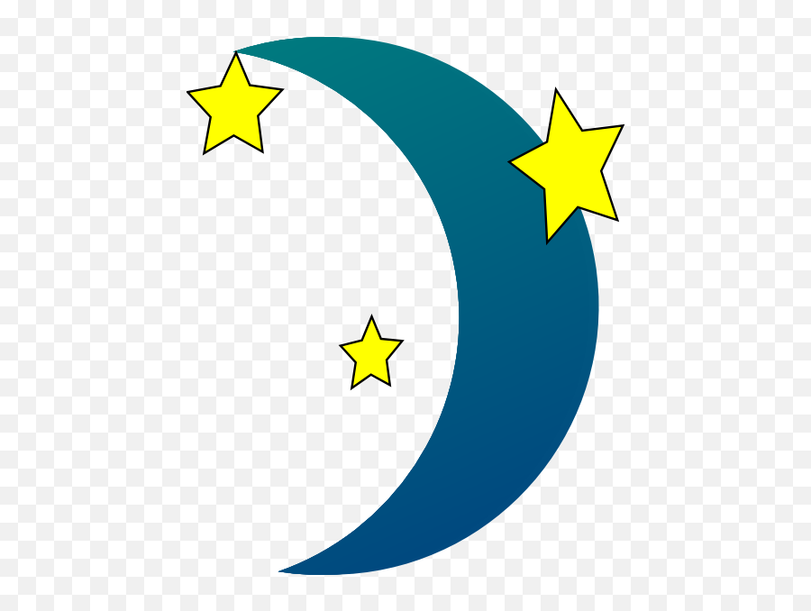 Moon And Stars Clipart Transparent - Nighttime Clipart Png,Night Stars Png