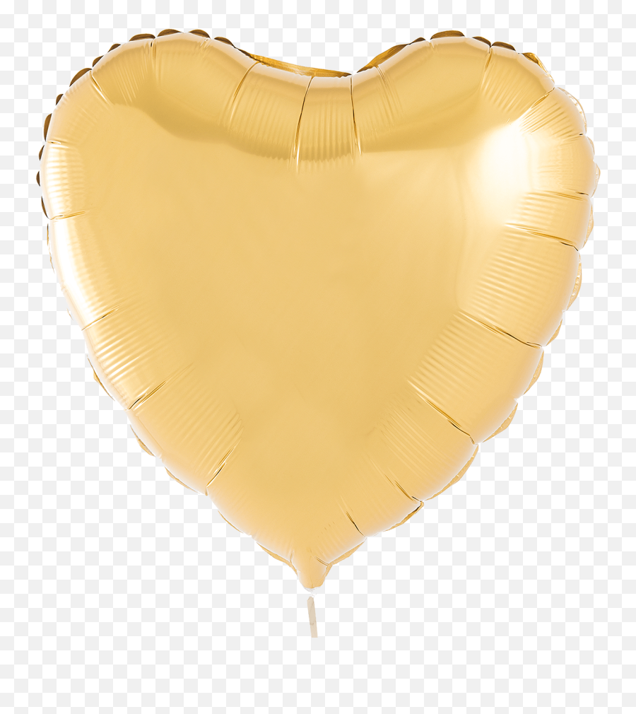 Gold Heart Foil Balloon - Heart Png,Gold Heart Png