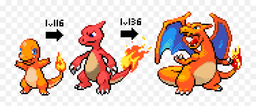 Pixilart - Charmander And Its Evolution Png,Charmander Png