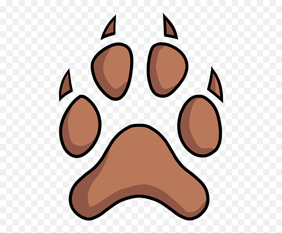 How To Draw A Dog Paw Print - Really Easy Drawing Tutorial Step How To Draw A Dog Paw Png,Dog Paw Print Icon