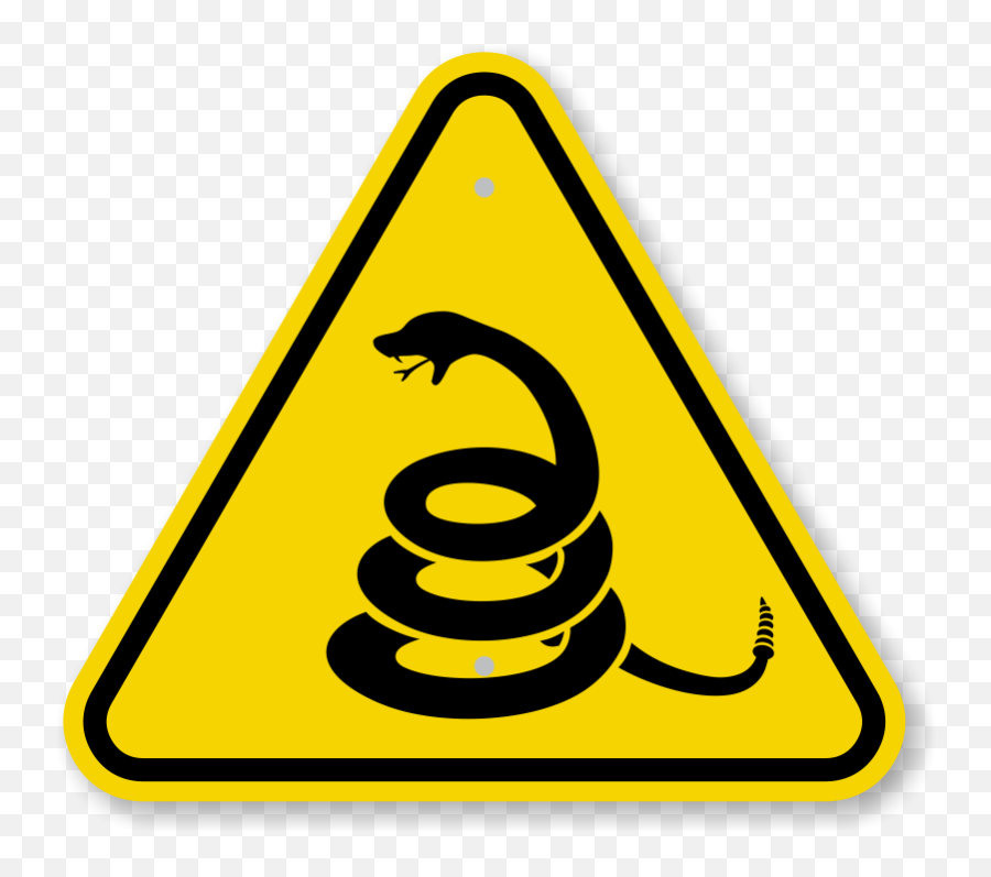Iso Beware Of Rattlesnakes Sign - Snake Warning Sign Png,Serpent Icon